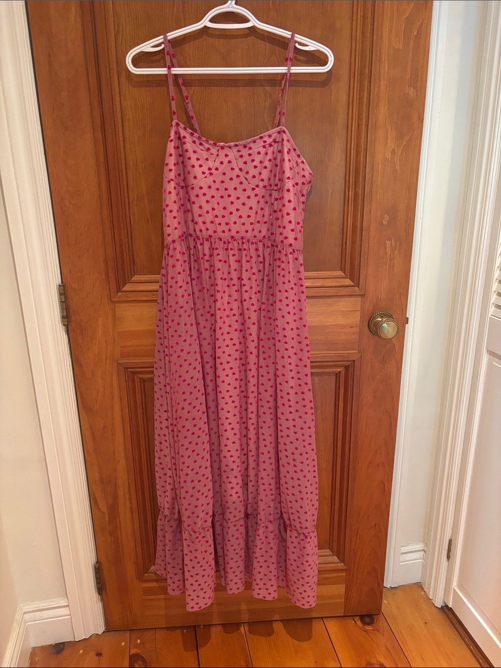 Women's Pink Spaghetti-Strap Casual Maxi Dress
